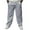 Gray, variant on Mens Sweatpants Solid Color Straight Leg Pants With Striped Wide Leg Casual Pants White,S