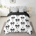 thumbnail image 2 of Erosebridal Princess Bowknot Bedding Sets Queen Size, Black Bow Comforter Sets with Sheets, Cartoon Decor, Reversible, 2 of 5