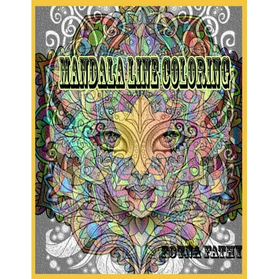 mandala line coloring: mandala line easy coloring, notebook, journal, kids, teen, children (Paperback)