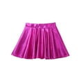 thumbnail image 3 of Zaldita Kids Girls Shiny Metallic Flared Mini Skater Skirt High Waist A-Line Pleated Skirt Rose 16, 3 of 7