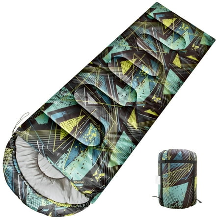 0 Degree Winter Sleeping Bags for Camping - Adults Youth - Cold Weather Backpacking Hiking - GEOMETRIC GRUNGE