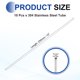 thumbnail image 2 of Tubo capilar de acero inoxidable Uxcell 304, 2.5mm OD 1.7mm ID 254mm Longitud, tubo recto metálico sin costura de 0.4mm de grosor, soldable para industria DIY (0.1"ODx0.07"IDx10"L), 10Pcs, 2 of 7