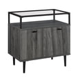 thumbnail image 4 of Manor Park Modern Glass Top Two-Door Storage Cabinet, Slate Grey, 4 of 9