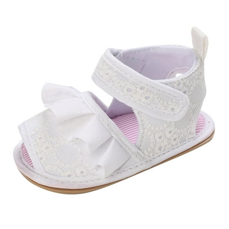 

JDEFEG Toddler Girls Sandals Size 10 Spring and Summer Children Toddlers Girls Sandals Light Solid White Lace Fish Mouth Breathable and Comfortable Toddler Girl Sandals 6 White 13