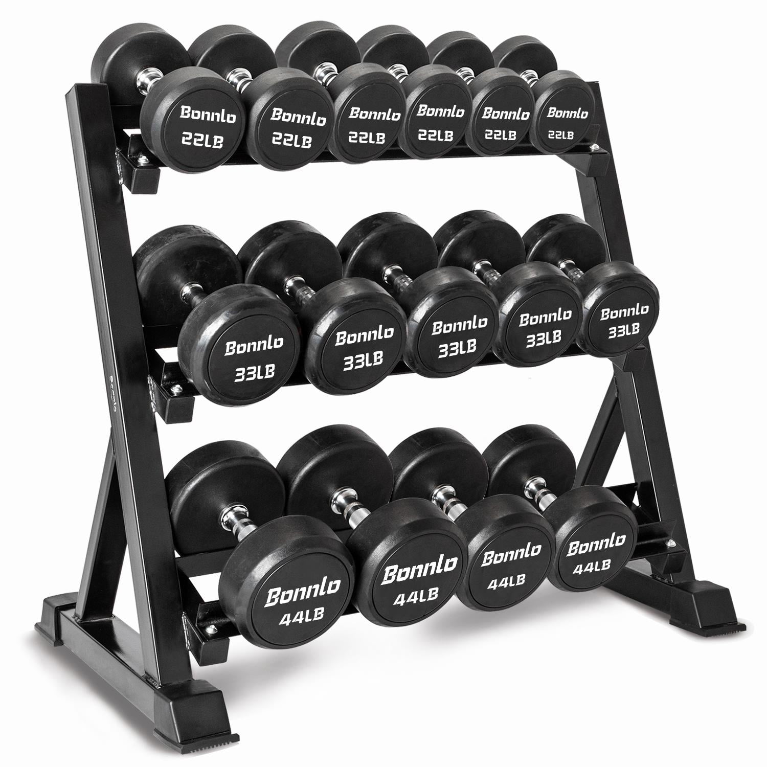 Compact Dumbbell Rack Free Weight Rack 4 Tiers Storage Stand Home Gym Fitness 