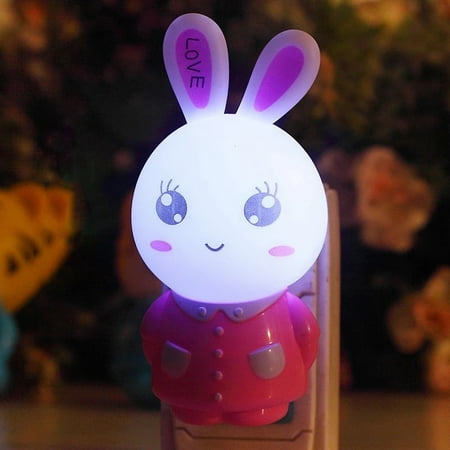

Wall Mount Night Light Sensor LED Rabbit Head Nightlight Plug In Bunny Light for Indoor with US Plug