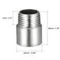 thumbnail image 2 of Unique Bargains Shower Head Extension Arm Stainless Steel Male to Female Thread Pipe Fitting 30mm, 2 of 6