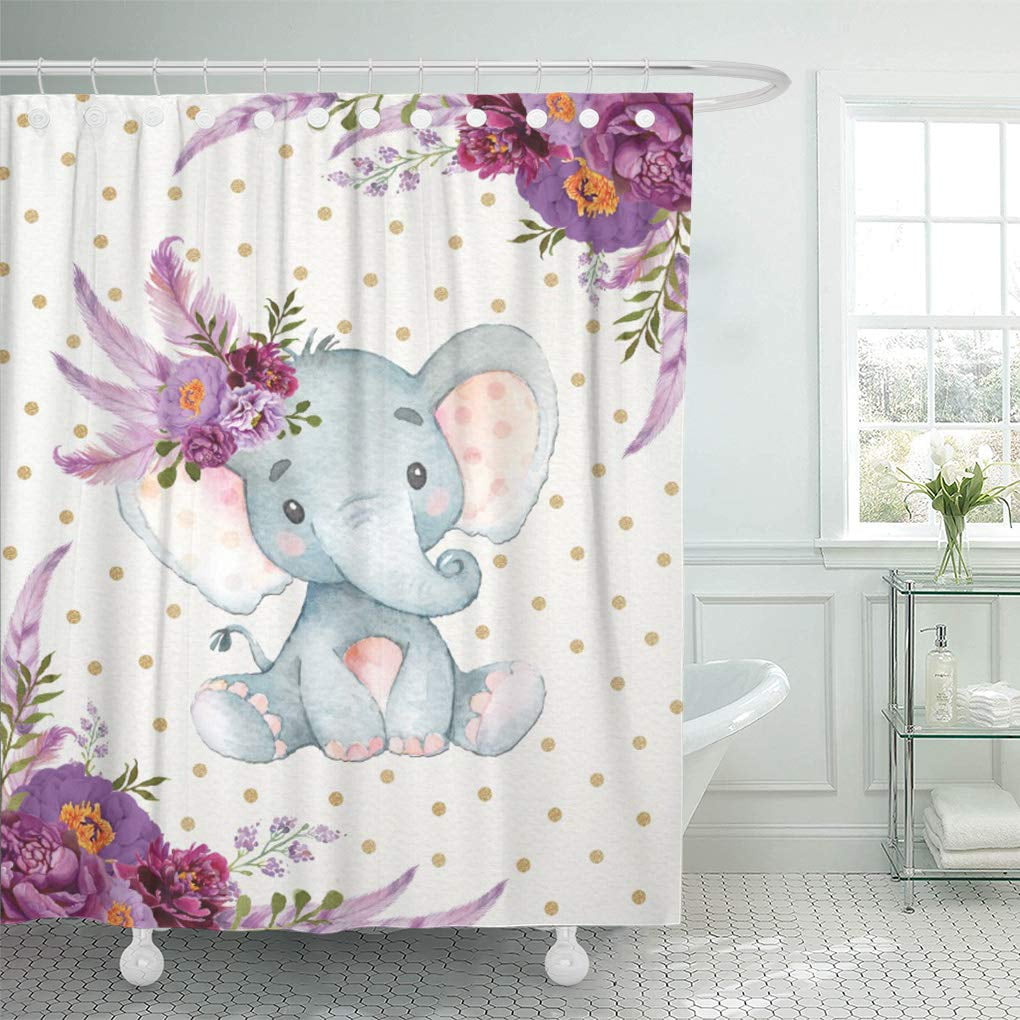 Purple elephant nursery hot sale