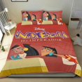 thumbnail image 1 of La Nueva Escuela del Emperador Conjunto de sábanas temático, trío de piezas, cómodo y amigable con la piel, diseño único, regalo de decoración para el hogar para familiares, amigos y fans,173cm *218cm, 1 of 6