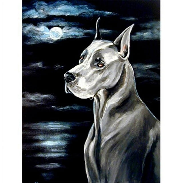 Carolines Treasures 7067GF Great Dane In The Moonlight Flag - Garden Size