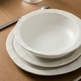 thumbnail image 5 of Stone Lain Oasis 4-Piece Pasta Bowl Set Stoneware, White, 5 of 6