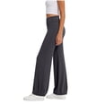 thumbnail image 6 of Tqcoqu Yoga Pants for Women Drawstring Elastic High Waisted Loose Fit Wide Leg Pants Workout with Bandage Pant,Dark Gray,Women's S-XXL, 6 of 8