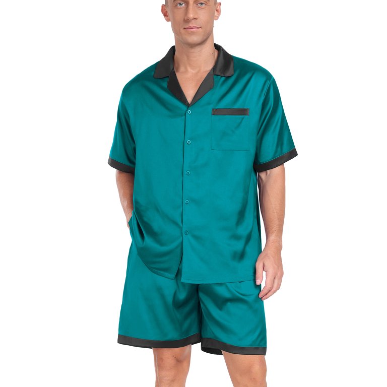 Mintreus Men's Satin Pajama Set with Pockets photo 2