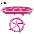 thumbnail image 1 of Moldes para pan, moldes de plástico para pastelería, accesorios para hornear pan reutilizables antiadherentes, color rosa 2 Piezas sidaley HA001552-02, 1 of 6