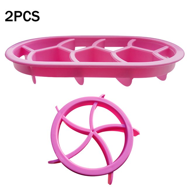 Moldes para pan, moldes de plástico para pastelería, accesorios para hornear pan reutilizables antiadherentes, color rosa 2 Piezas sidaley HA001552-02