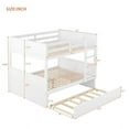 thumbnail image 7 of JINS & VICO Fashion Plywood+MDF+Pinewood Full-over-Full Bunk Beds with Guardrails and Slat White, 7 of 7
