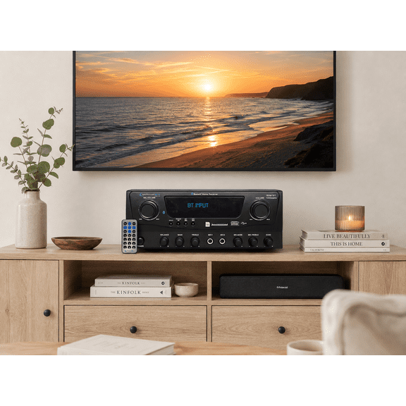 Technical Pro RXM7BT 1000W Professional Bluetooth Receiver with USB/SD, FM Radio & Remote