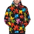 thumbnail image 4 of Hoodies for Men - Rainbow Colorful Maple Leaves Long Sleeve Comfrt Men'S Fashion Hoodies & Sweatshirts, Sweatshirts for Men Hoodies Pullover Clothing Clothes with Pouch, 4 of 7