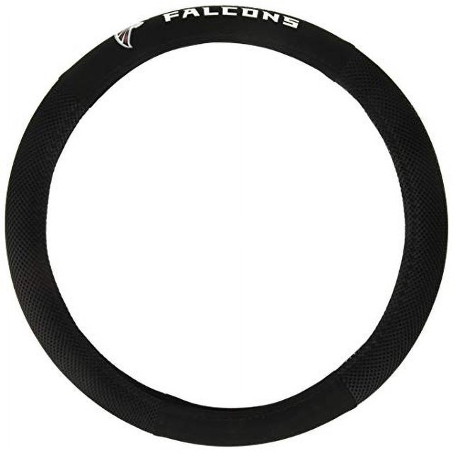 Cubierta de volante de gamuza sintética para automóvil NFL de Fremont Die, para Atlanta Falcons. Ajuste estándar; colores negro/ del equipo