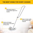 thumbnail image 3 of HEIBIN2 Pieces Scandinavian-Type Whisk Egg Small Whisk Whipper Stainless Steel Egg Whisk Flat Spring Coil Whisk Egg Frother, Milk and Egg Beater Blender 10 Inch, 3 of 7