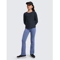 thumbnail image 3 of CRZ YOGA Girls Cloudweight Long Sleeve Athletic Shirts Active Sports Casual Tees Crew Neck Side Slit Winter Kids Teen, 3 of 5