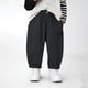 thumbnail image 4 of Pantalones vaqueros de cintura elástica de moda para niñas con borde de encaje y fresa, pantalones casuales sueltos y ligeramente acampanados, pantalones cómodos, pantalones de poliéster para niños, 4 of 5