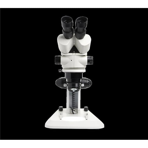 LW Scientific Z4M-BZM7-7LL3 Z4 Zoom Binoc 7x-45x on Dual-LED Light Stand Microscope, White & Black