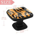 thumbnail image 3 of 4 Pcs Square Cabinet Handle Cupboard Knob Drawer Pulls Handle Tiger Skin Texture Drawer Knobs with Screws Furniture Decoration, 3 of 5