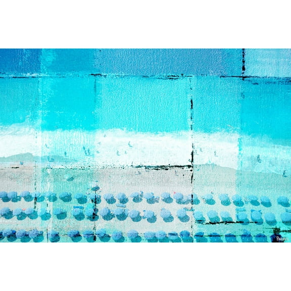 "Umbrella Haze" Painting Print on Wrapped Canvas