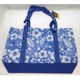 thumbnail image 3 of Floral Tote Bag  Reusable Eco Bags Grocery Beach  Blue, 3 of 7