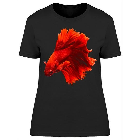 Red Halfmoon Betta Amazing T-Shirt Women -Image by Shutterstock, Female XX-Large