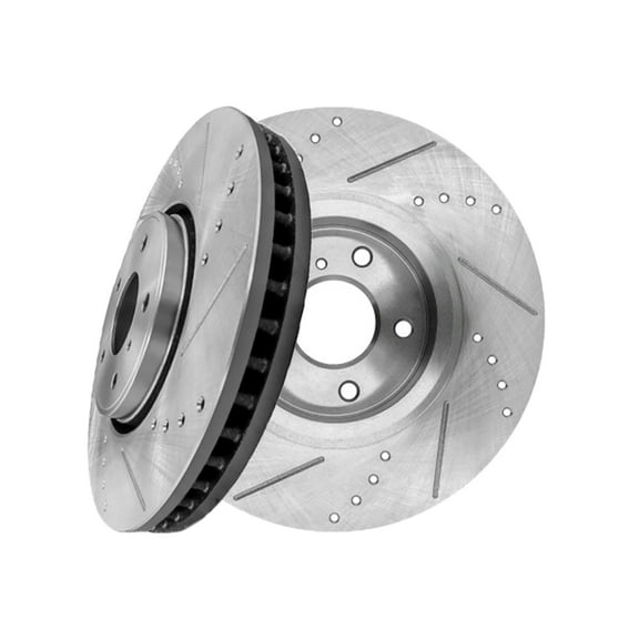 Front Drilled Slotted Brake Disc Rotors 319.6mm For 2005-2012 Infiniti FX35