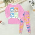 thumbnail image 2 of Hessimy Toddler Boys Girls Spring Summer 2Pcs Long Sleeve Pullover Sweatshirt Tops Soft Sweatpants Sweatsuit, Pullover Sweatpants,3M-12T(Pink,6-7 Years), 2 of 5