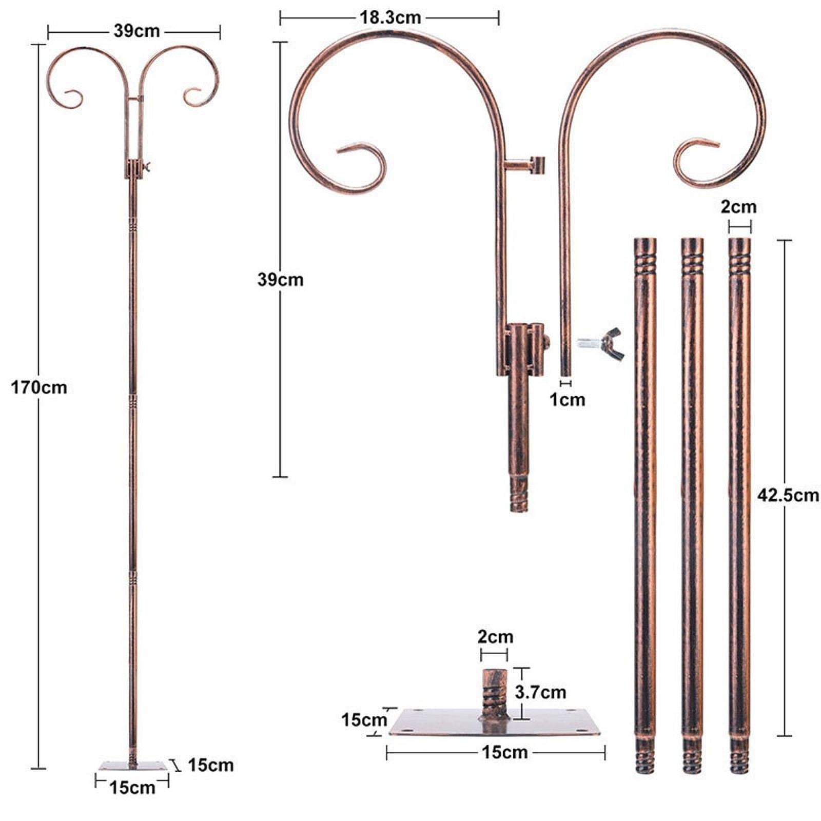 Bird Feeder Pole Hanging Plant Stand Shepherds Hooks Waterproof Iron for Garden Party Wedding Ceremony Decoration