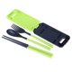 thumbnail image 1 of Reusable Fork Spoon Chopsticks Set for Office Car Camping Outdoor Use Black Portable Folding 3Pcs Set, 1 of 3