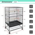 thumbnail image 6 of YRLLENSDAN Large Bird Cage for Parakeets, Heavy Duty 53 inch Height Bird Cages with Stand for Cocktails Parakeet Parrot Cage Birdcage for Parrots Conure Lovebird Cockatiel, 6 of 7