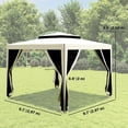 thumbnail image 3 of Outsunny 10'x10' Canopy Tent with Mesh Netting and Double Tier Roof, Cream, 3 of 10