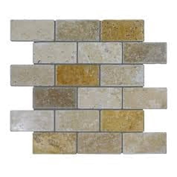 CNK Tile Mix Quartz Brick 2x4 Marble Mosaic Tile