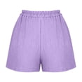 thumbnail image 5 of Yievot Women's Casual Shorts 5 Inch Inseam Elastic Waist Textured Loose Fit Summer Beach Vacation Shorts, 5 of 7