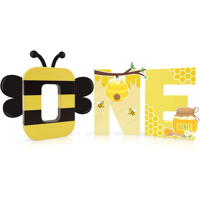 Bumble Bee First Birthday Sign, Milestone Art Print, Bee Party