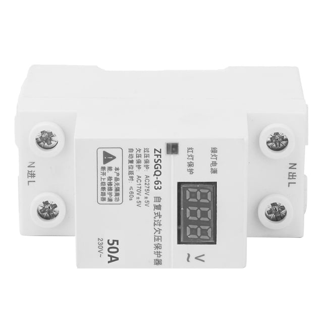 Relé Protector De Voltaje, Protector De Relé De Sobretensión Confiable, Para El Hogar Comercial De Edificios De Gran Altura Del Sistema Eléctrico ANGGREK Voltage Relay