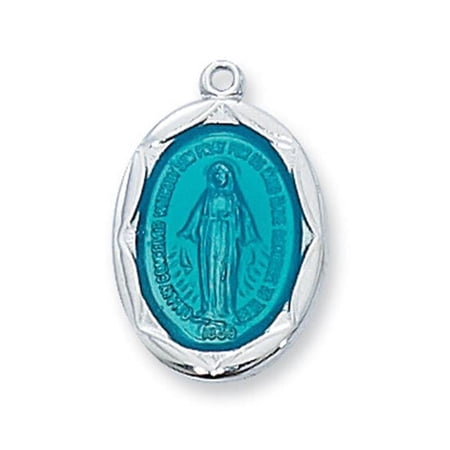 0.77 x 0.56 x 0.7 in. Sterling Silver Miraculous Pendant