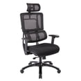 thumbnail image 1 of Vertical Gray Mesh Back Chair with Silver Base and Black Coal Fabric Seat, 1 of 3