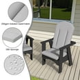 thumbnail image 4 of Pellebant High-Back Adirondack Chair Cushions Set of 2, 50"x20"x2.5", Outdoor/Indoor Patio Cushions with Ties, Water-Resistant, Fade-Resistant, Comfortable Foam Padding (Lgiht Gray), 4 of 7