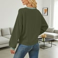thumbnail image 6 of Womens Button Up Sweatshirt, Long Sleeve Pullover for Women Fall Fashion Loose Fit Solid Color Ribbed Lapel V Neck Sweaters, 6 of 8