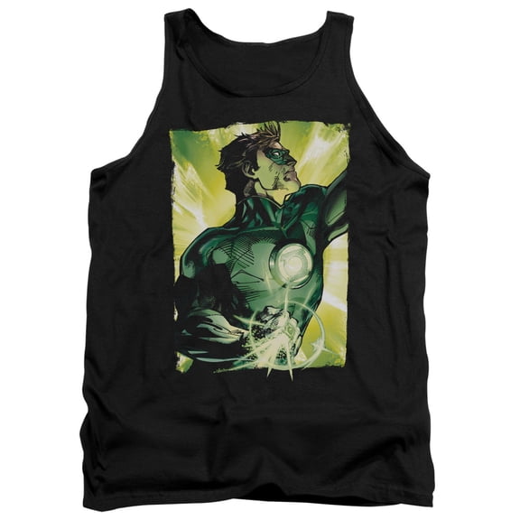 Green Lantern Up Up Adult Tank Top Black