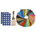 thumbnail image 1 of 24 piezas 24 colores Navidad Navidad 24 días arpillera dulces Yuyangstore Bolsas con cordón, 1 of 8