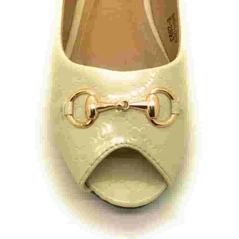 フラットシューズ ^Victoria Shoes^ Kung Fu Bailarina Lorna 1080110CRUDO 108011 Victoria K Open Toe Gold Buckle Ballerina Flats (Women