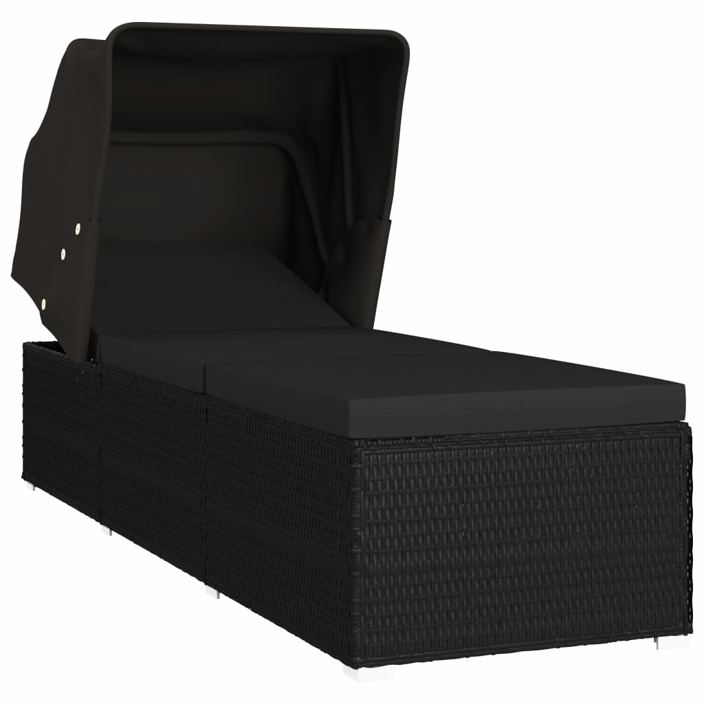 Lowestbest Outdoor Chaise Lounge Chair, Adjustable Cushioned Reclining Chair with Canopy and Cushion Lowestbest Outdoor Chaise Lounge Chair, Adjustable Cushioned Reclining Chair with Canopy and Cushion