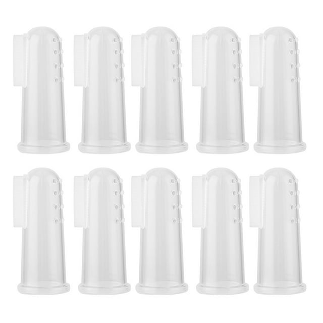 Soft Finger Toothbrush Pet Finger Toothbrush Dog Finger Toothbrush Cat Finger Toothbrush Silicon Finger Toothbrush Set 10Pcs Soft Finger Toothbrush Pet Dog Oral Cleaning